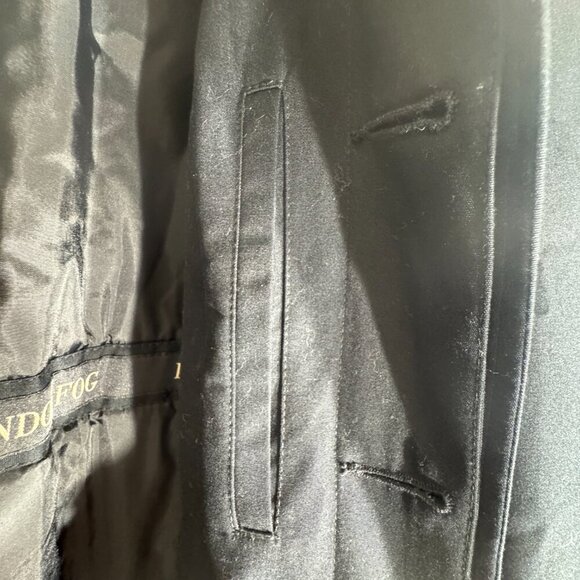 Men's London Fog Classic Water-Resistent Black Trench Coat Size Medium Regular - Picture 9 of 9